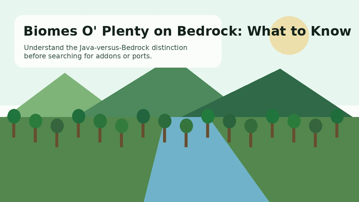 Biomes O' Plenty on Bedrock: What to Know original feature visual