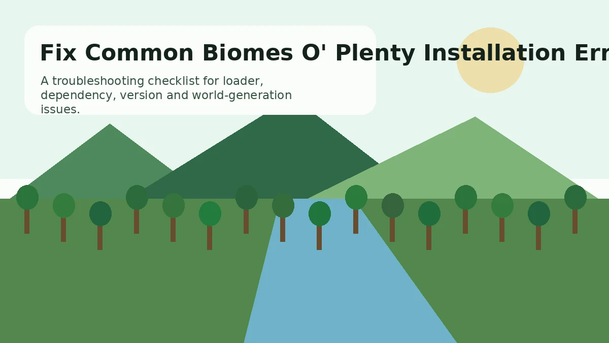 Fix Common Biomes O' Plenty Installation Errors original feature visual