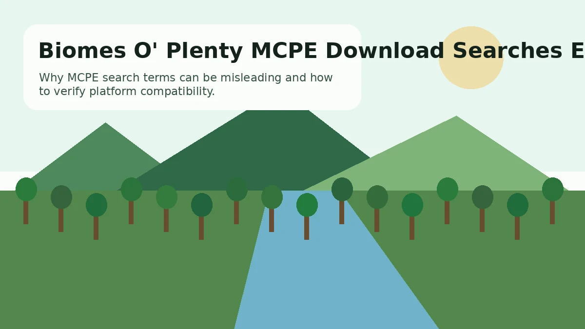 Biomes O' Plenty MCPE Download Searches Explained original visual