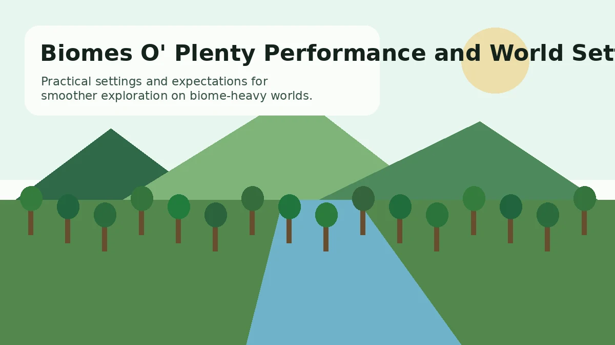 Biomes O' Plenty Performance and World Settings original feature visual