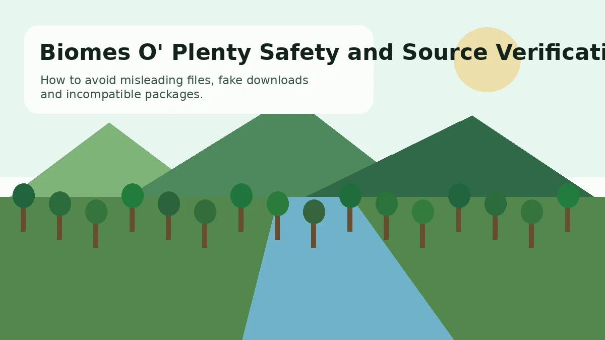 Biomes O' Plenty Safety and Source Verification original visual