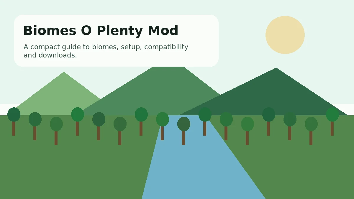 Original landscape visual for Biomes O Plenty Mod